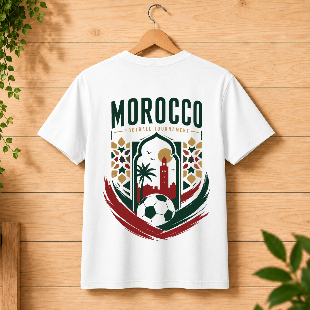 Morocco 2026 World Cup Fan Tee — Back Design