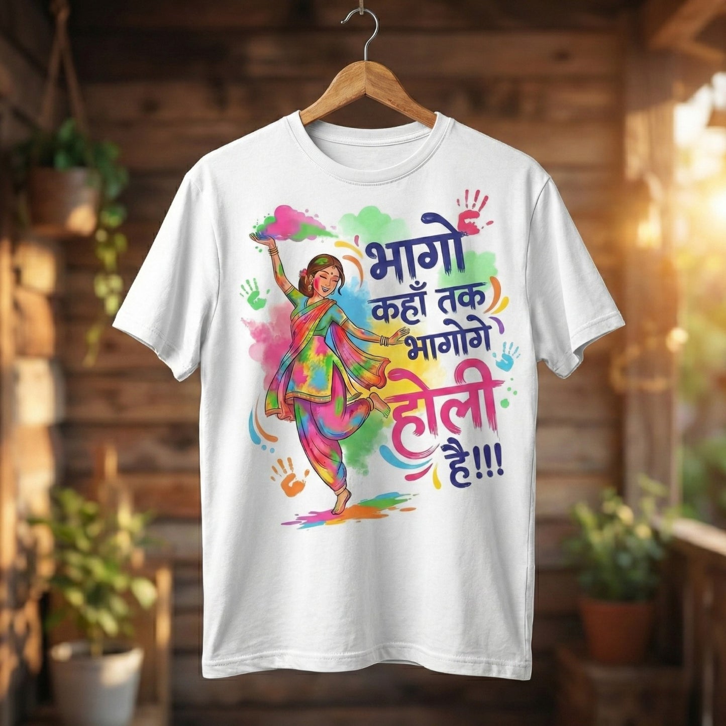 Holi Color Splash T-Shirt - Bhago