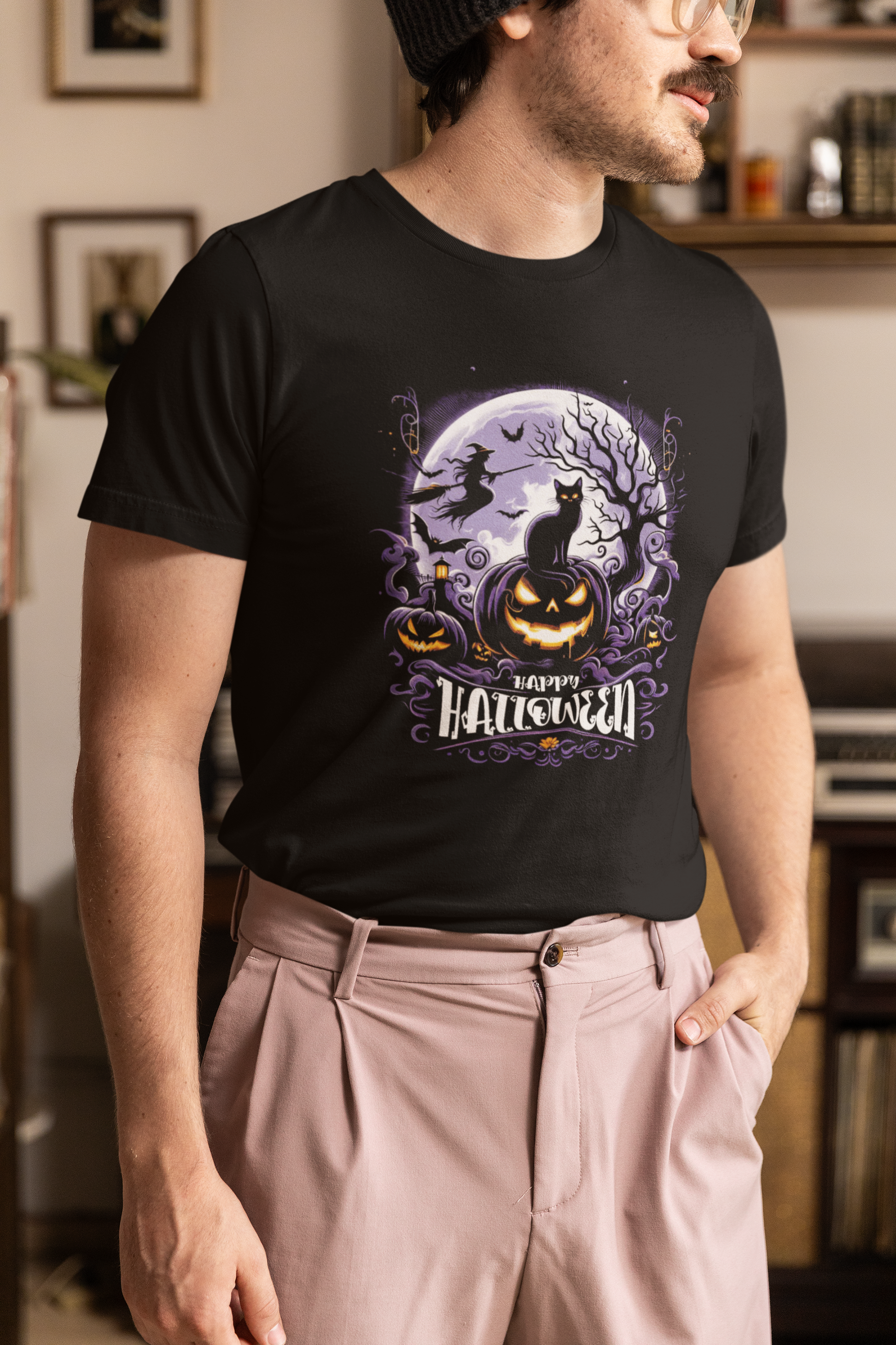 Halloween : Cat Halloween - The Printed Cue LLC