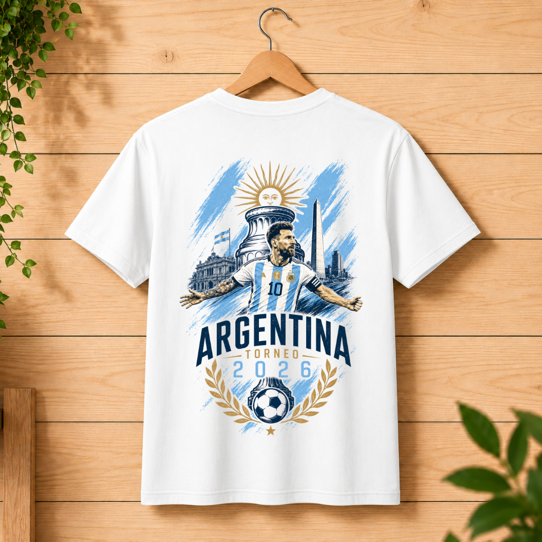 Argentina 2026 World Cup Fan Tee — Back Design