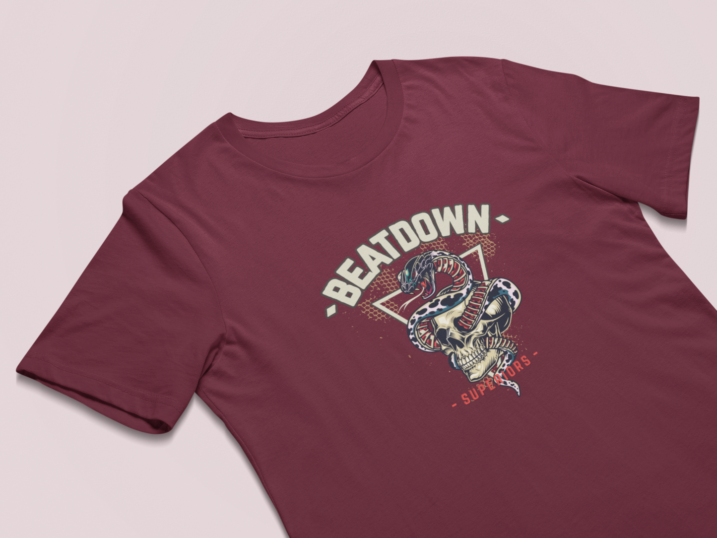 Printed T-shirt Regular : Beatdown - The Printed Cue LLC