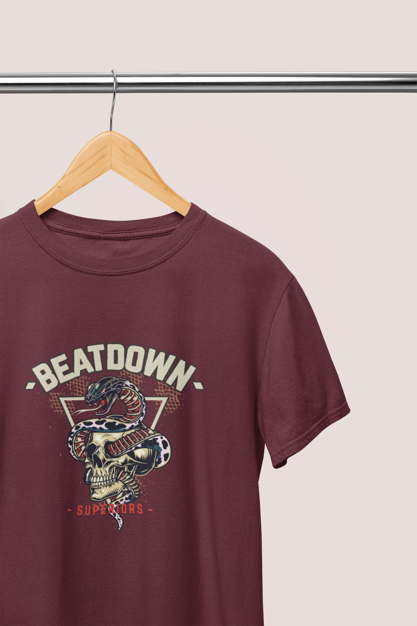 Printed T-shirt Regular : Beatdown - The Printed Cue LLC