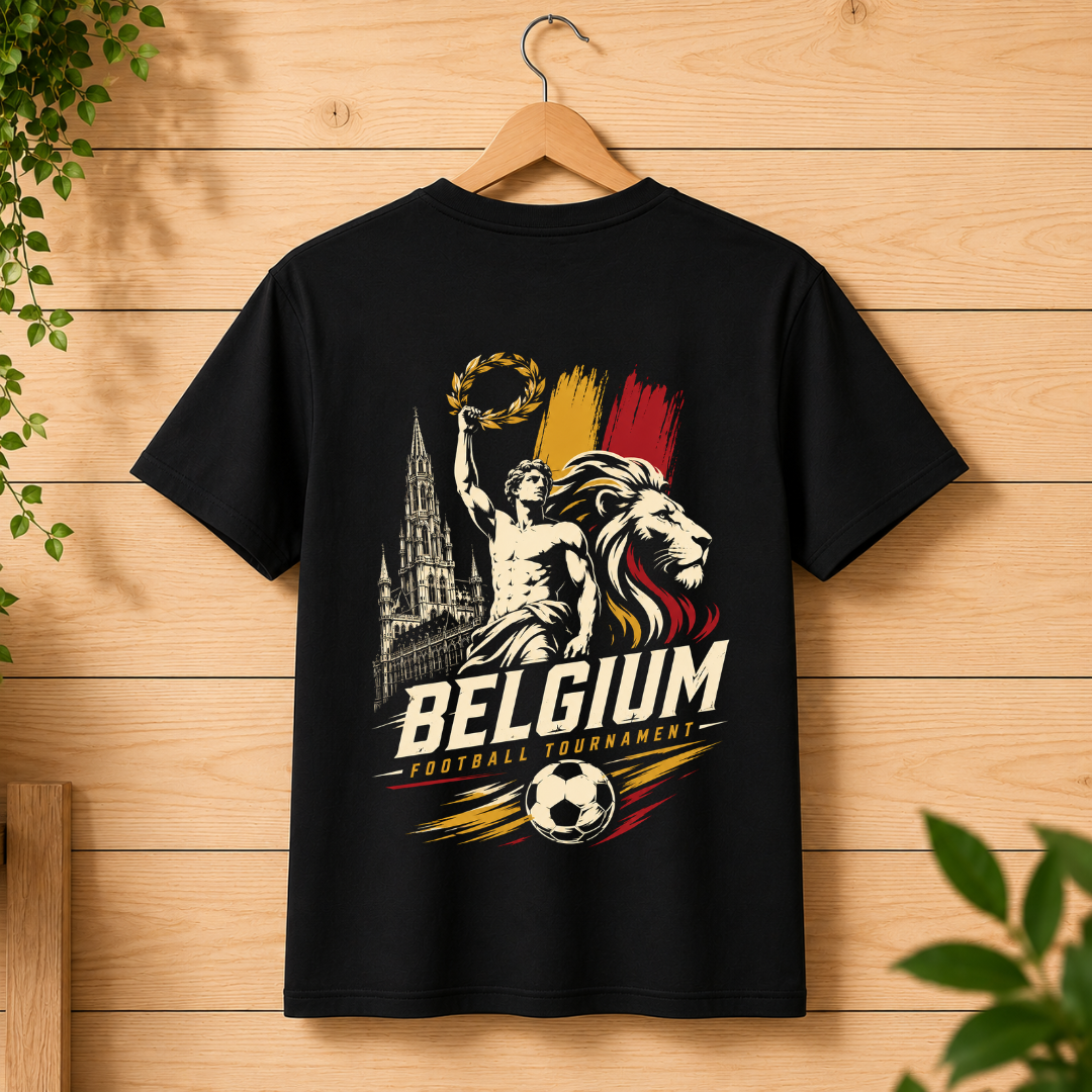 Belgium 2026 World Cup Fan Tee — Back Design