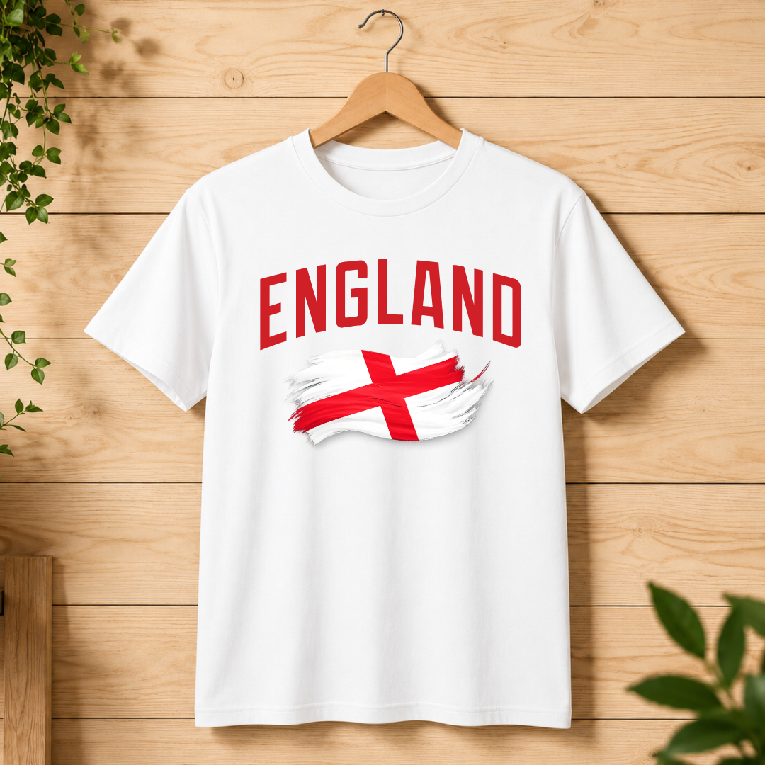 England 2026 World Cup Fan Tee — Front Design