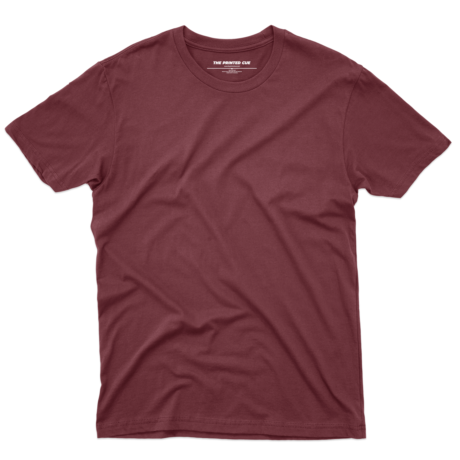 Solids : Maroon T-shirt - The Printed Cue LLC