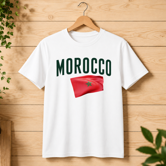 Morocco 2026 World Cup Fan Tee — Front Design