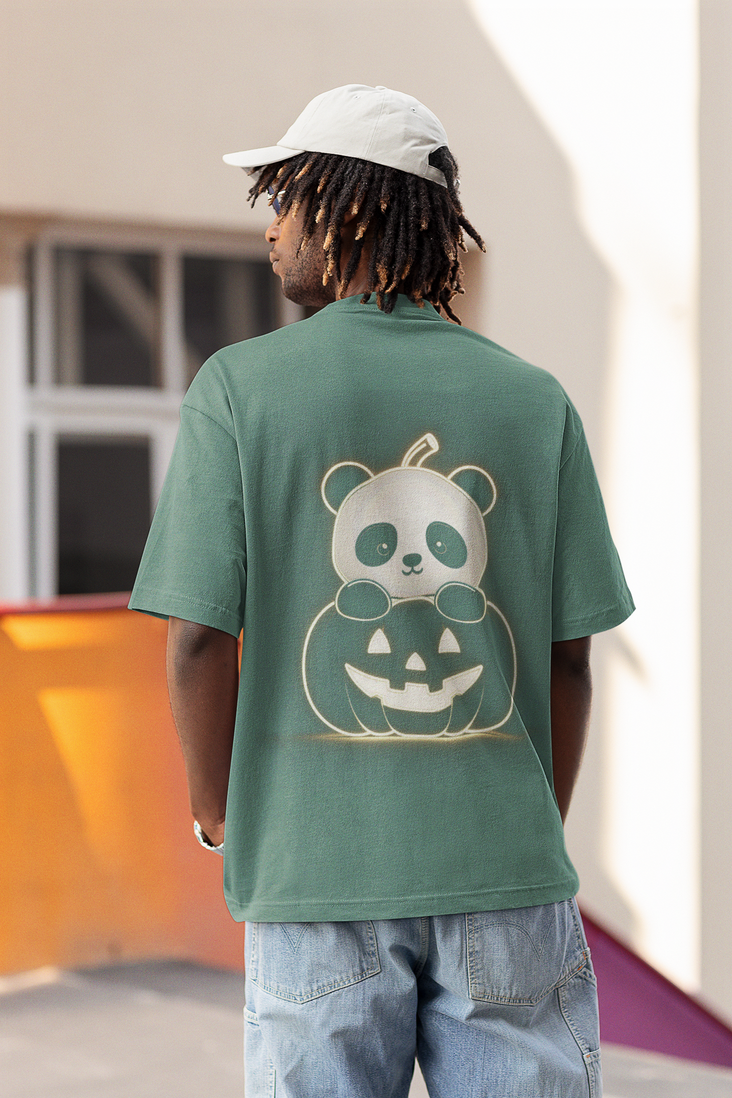 Halloween : Neon Owl - Oversized T-shirt