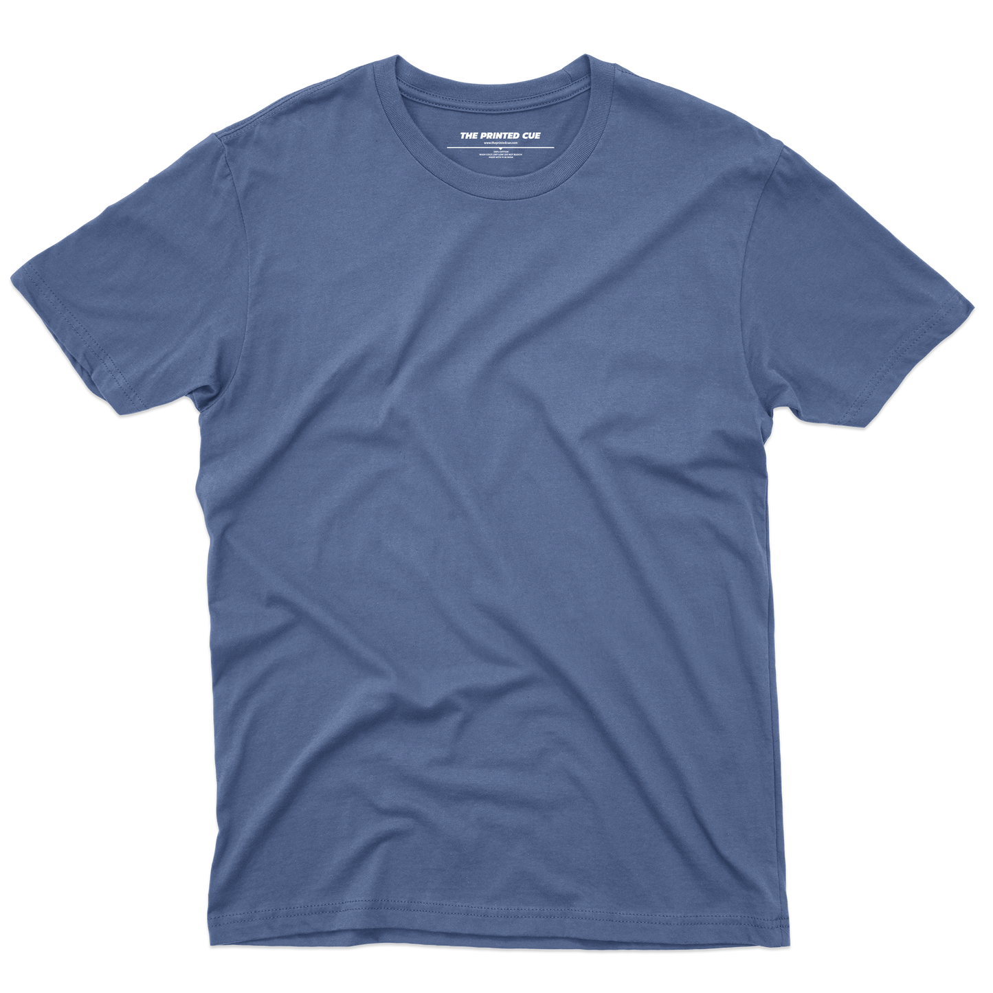 Solids : Smoke Blue T-shirt - The Printed Cue LLC