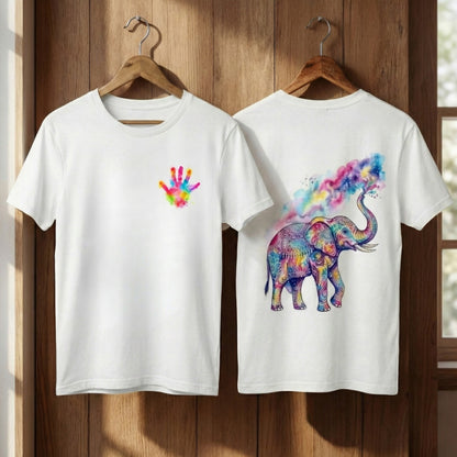 Holi Color Splash T-Shirt - Elephant