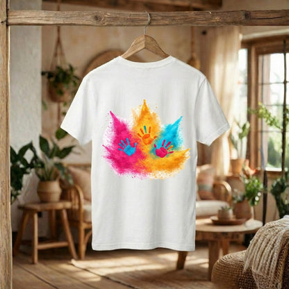 Holi Color Splash T-Shirt - Hand Print