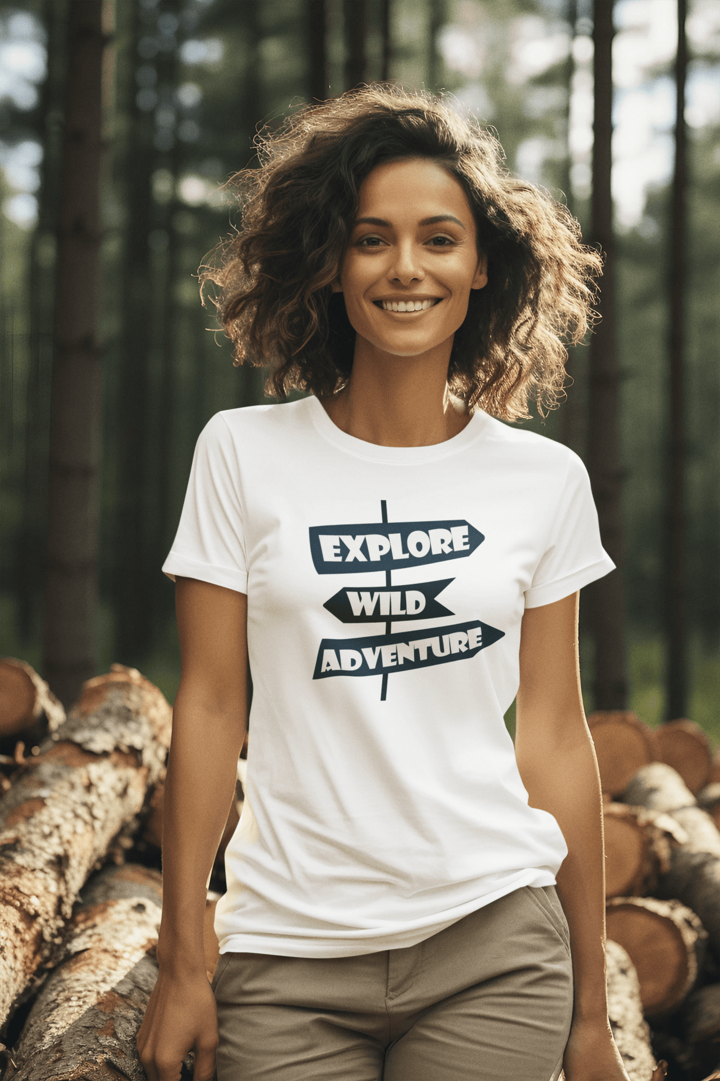 Printed T-shirt: Explore Wild Adventure - The Printed Cue LLC