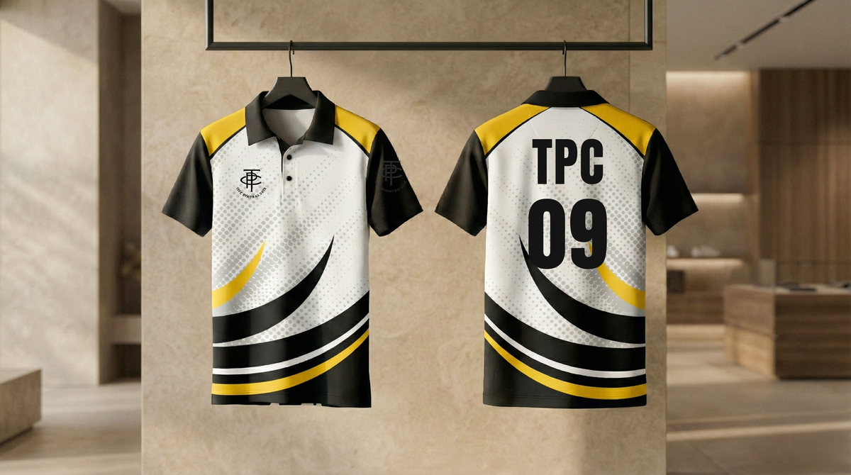 Cricket Jersey - White Black