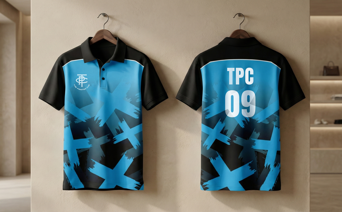 Cricket Jersey - Orange Black