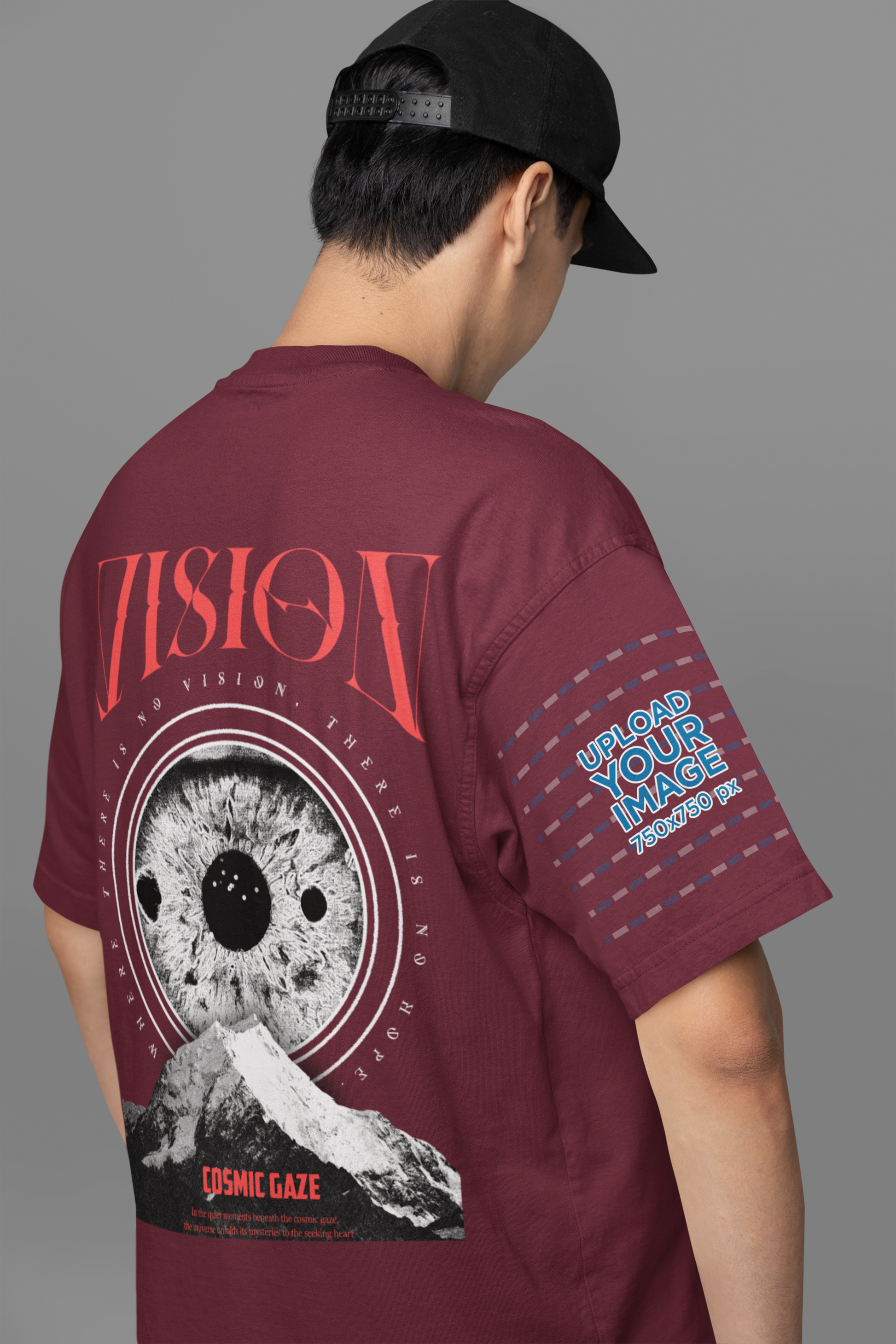 Printed T-shirt Oversized : Vision - The Printed Cue LLC