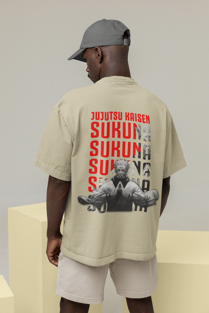 Printed T-shirt Oversized : JUTUTSU KAISEN - The Printed Cue LLC