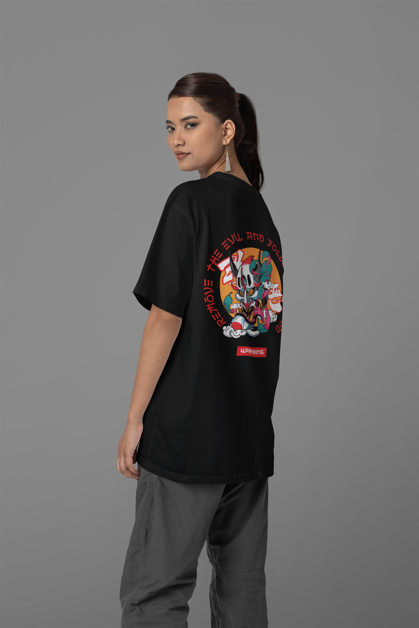 Printed T-shirt Oversized : Uprising - The Printed Cue LLC