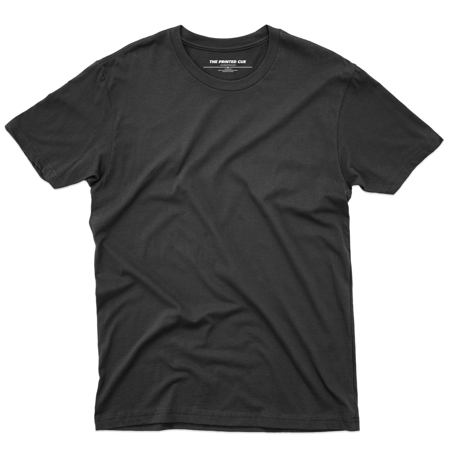 Solids : Black T-shirt - The Printed Cue LLC