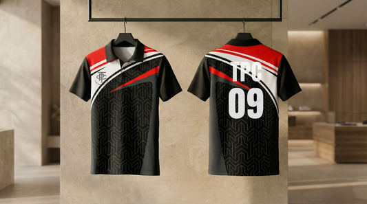 Cricket Jersey - Red Black