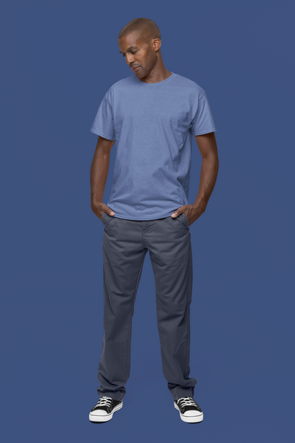 Solids : Smoke Blue T-shirt - The Printed Cue LLC