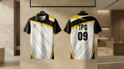 Cricket Jersey - White Black