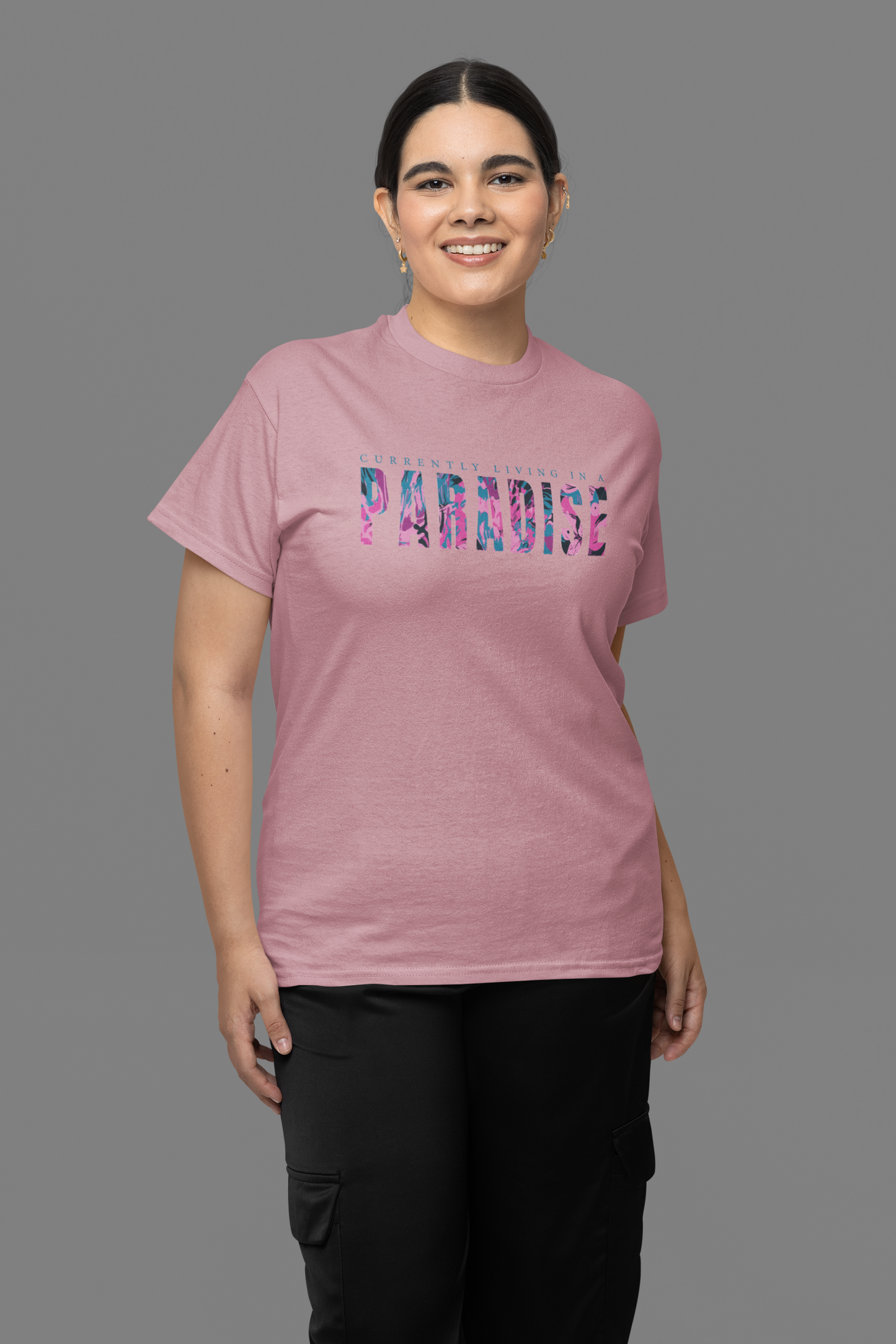 Printed T-shirt Regular : Paradise - The Printed Cue LLC