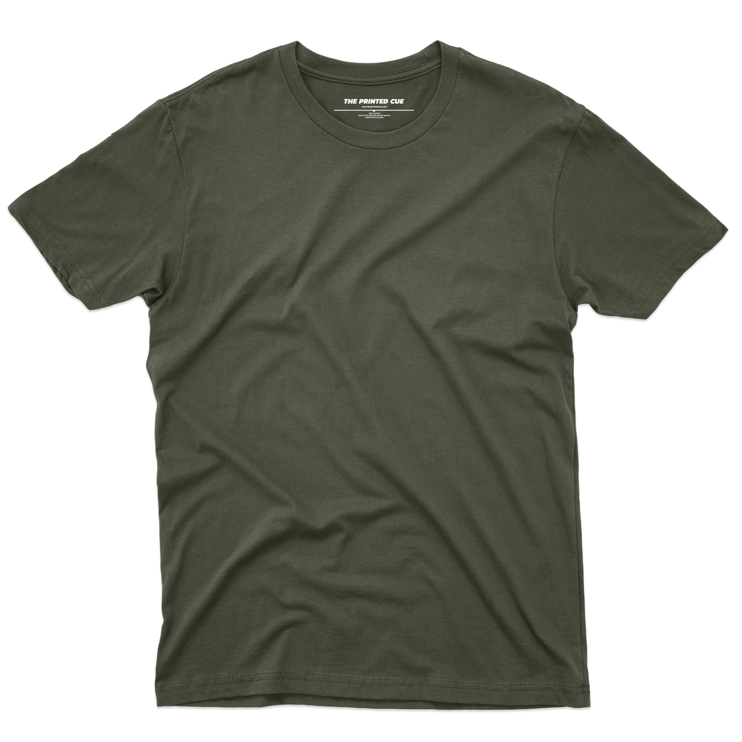 Solids : Olive Green T-shirt - The Printed Cue LLC