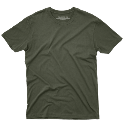 Solids : Olive Green T-shirt - The Printed Cue LLC