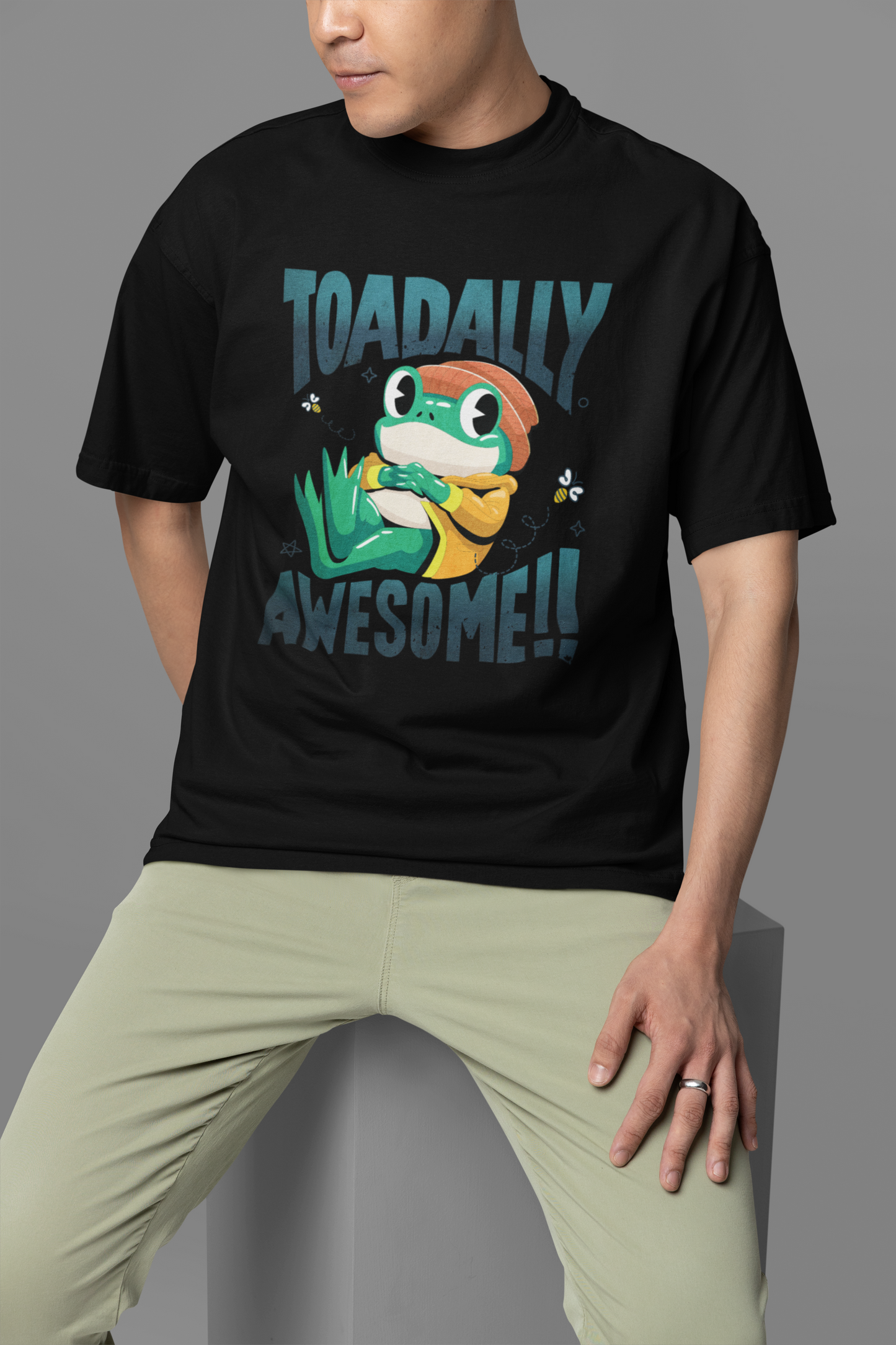 Printed T-shirt Oversized : Toadally Awesome - The Printed Cue LLC