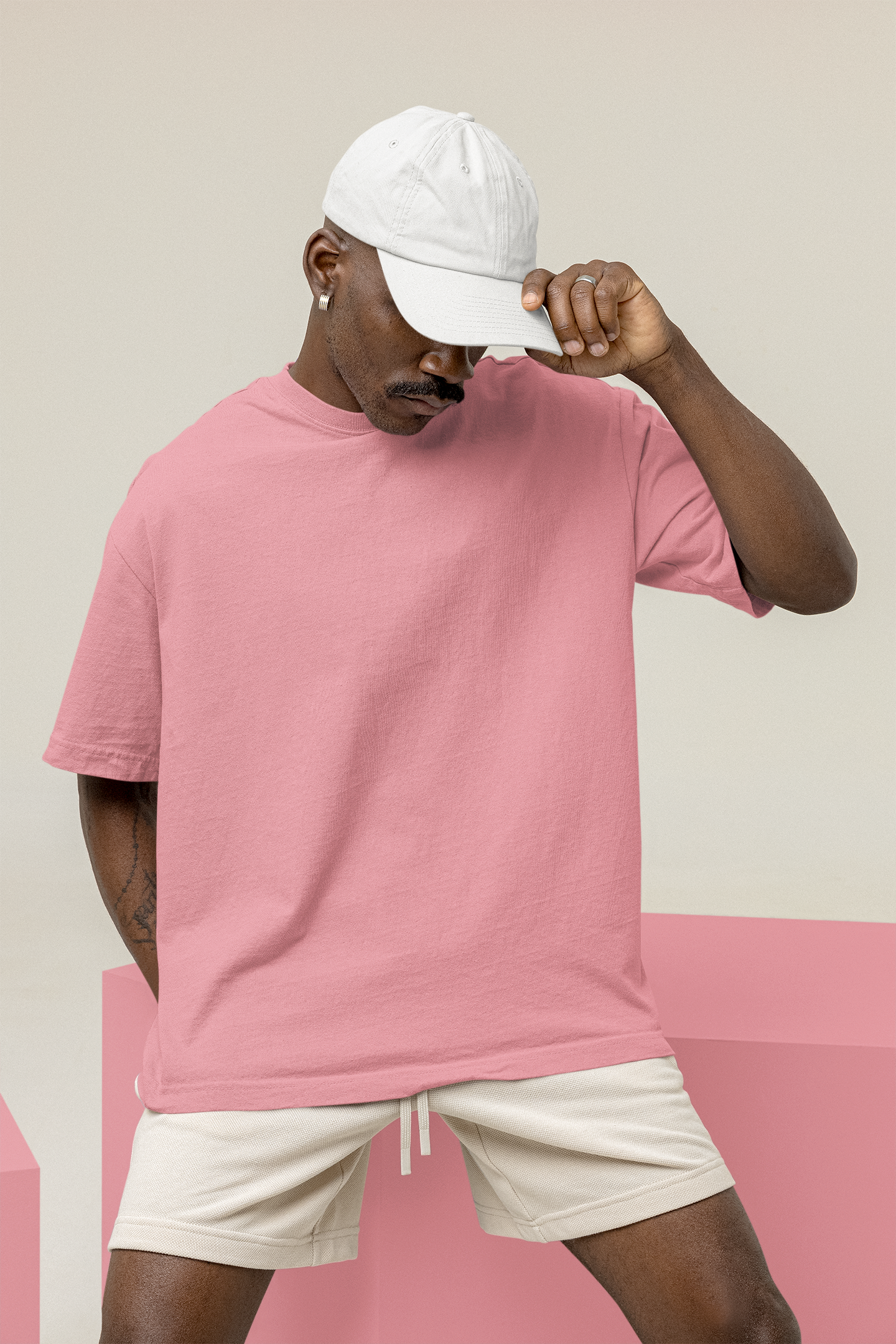 Oversized Solids : Dark Pink T-shirt - The Printed Cue LLC