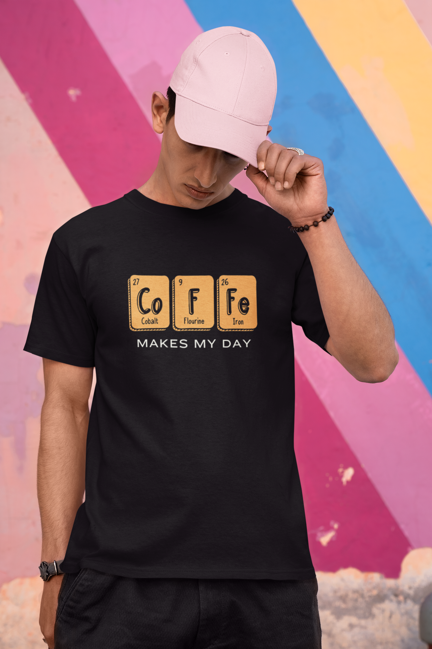 Printed T-shirt Regular : Coffee Periodic Table - The Printed Cue LLC