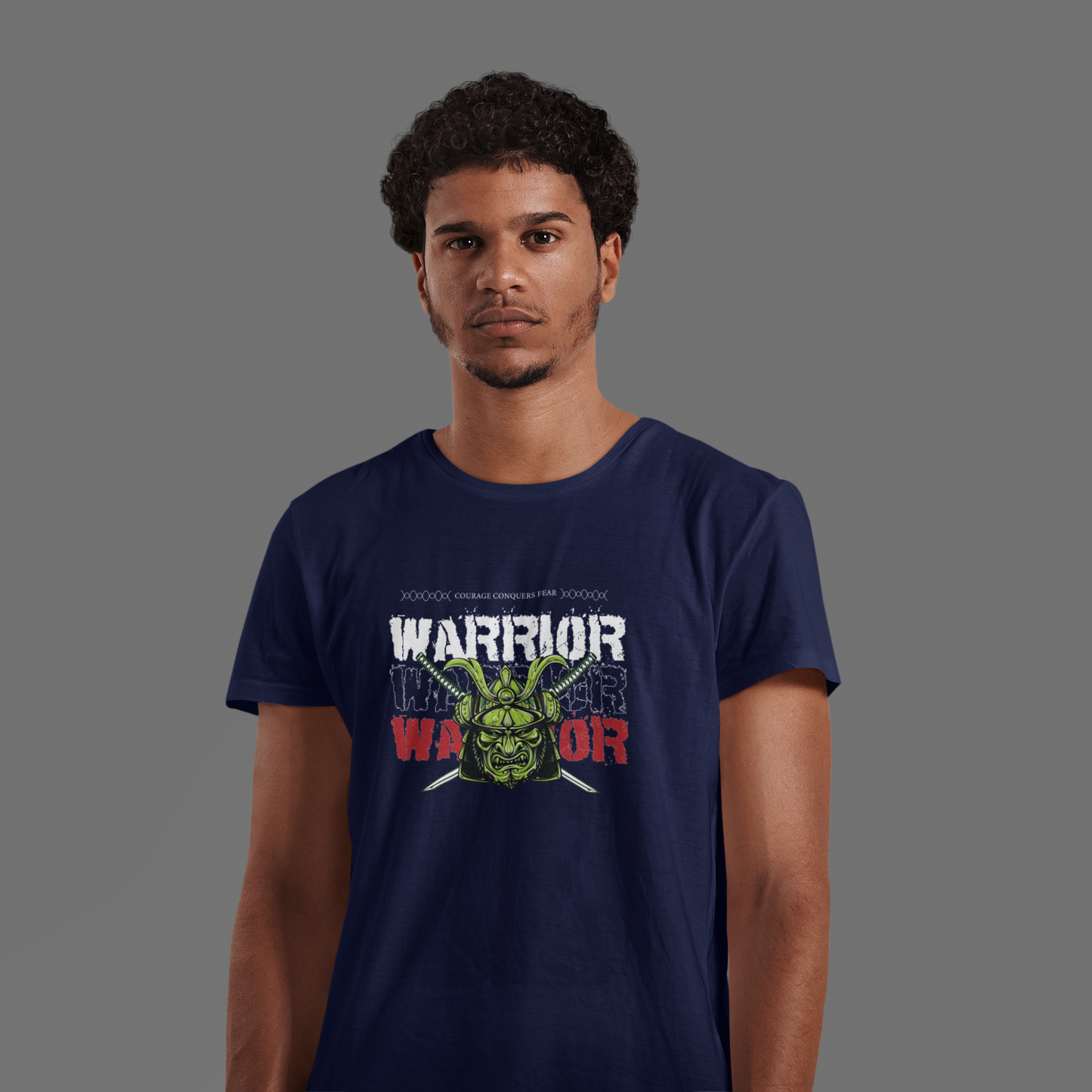 Printed T-shirt Regular : Warrior - The Printed Cue LLC