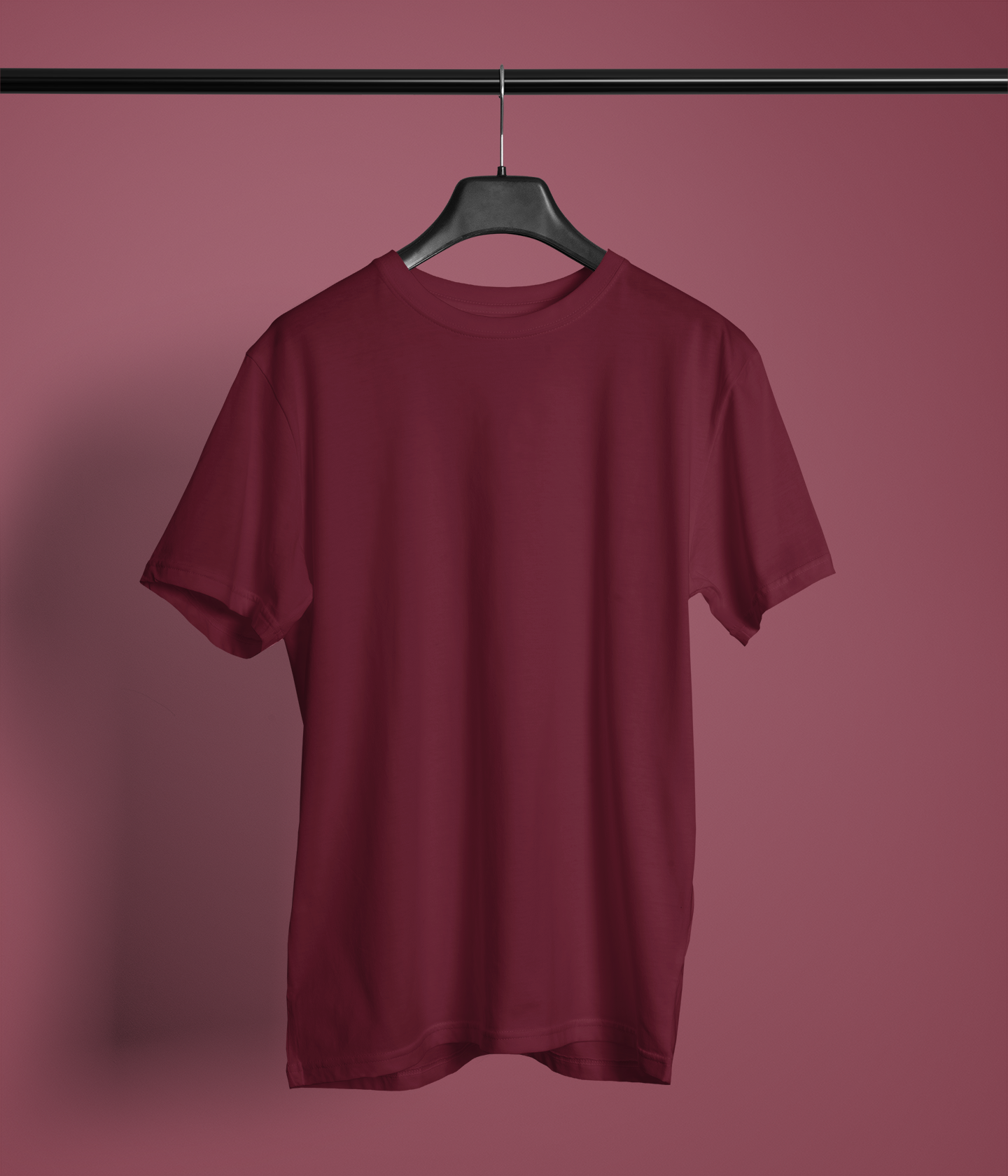 Oversized Solids : Maroon T-shirt - The Printed Cue LLC