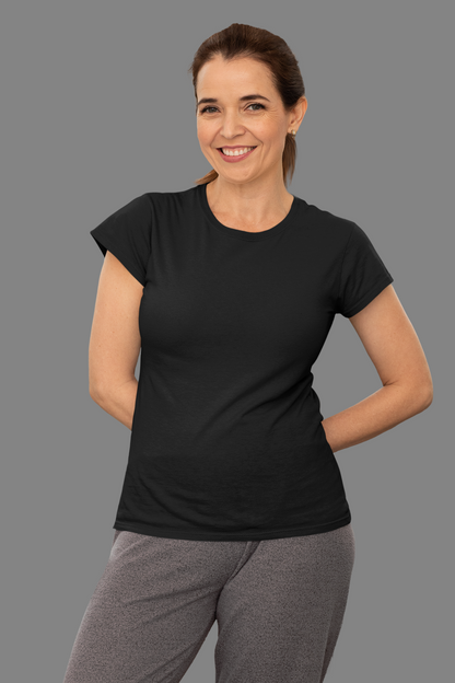 Solids : Black T-shirt - The Printed Cue LLC