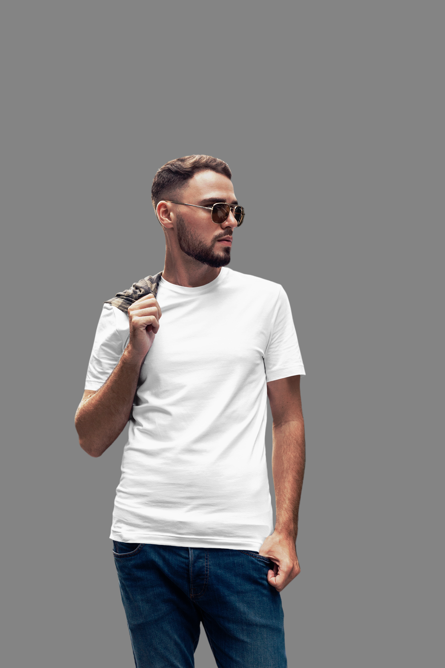 Solids : White T-shirt - The Printed Cue LLC