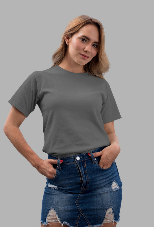 Solids : Dark Grey T-shirt - The Printed Cue LLC