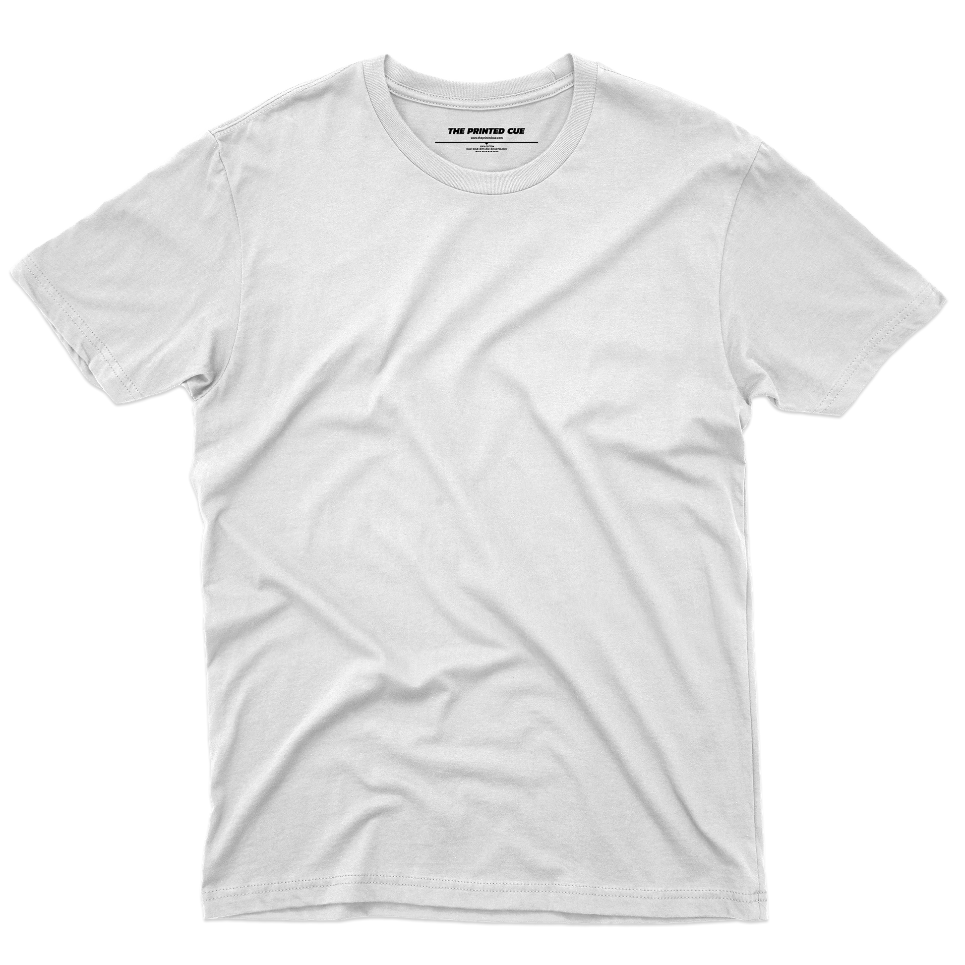 Solids : White T-shirt - The Printed Cue LLC