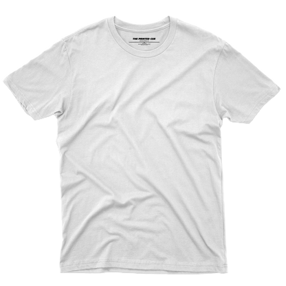 Solids : White T-shirt - The Printed Cue LLC